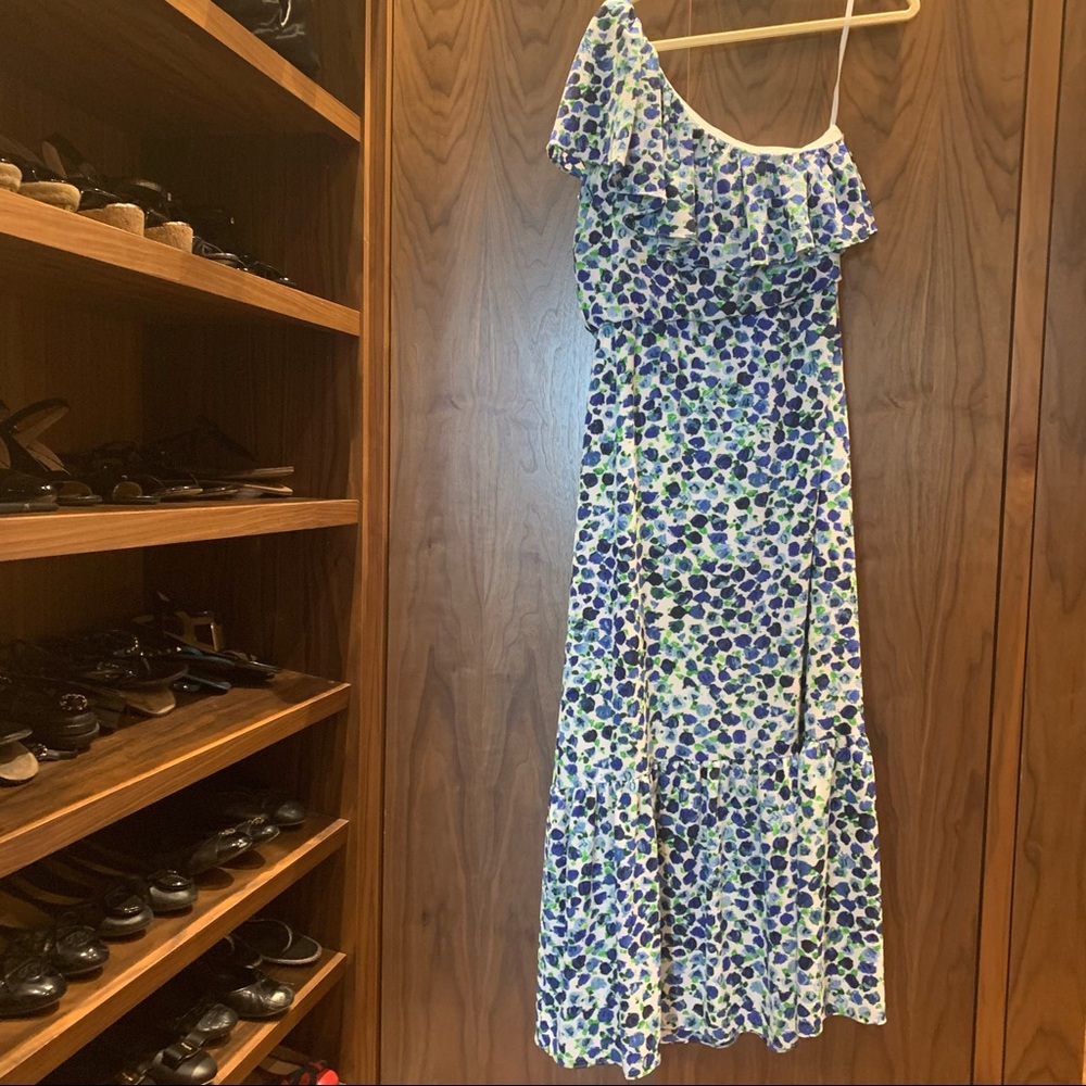 Lauren Ralph Lauren Blue and Green Floral Maxi Dress
